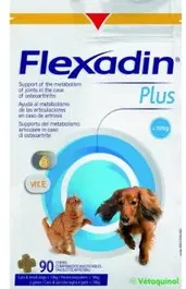 Vetoquinol Flexadin Plus 90 Comprimidos Alimento Complementario para Perros con Artrosis