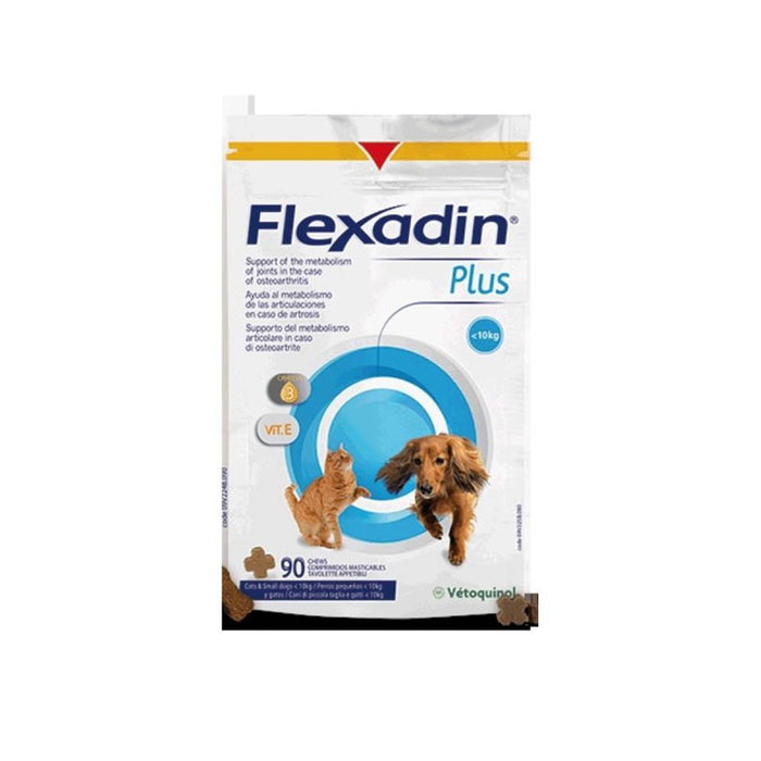 Vetoquinol Flexadin Plus para Perros Pequeños y Gatos 90 Comprimidos Masticables Vetoquinol Flexadin Plus para Perros Pequeños y Gatos 90 Comprimidos Masticables