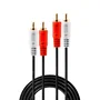 Lindy 35663 Cable de Audio 2 x RCA Macho a 2 x RCA Macho, 5 Metros, Negro/Rojo/Blanco