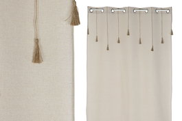 DKD Home Decor Cortina de Algodón 140x260 cm Natural