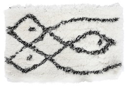 DKD Home Decor Alfombra Boho Blanco Gris Poliester 90 x 60 x 5 cm (2 Unidades)