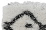 DKD Home Decor Alfombra de Poliéster con Diseño de Rombos, 60x90x5 cm, Blanco/Gris/Negro