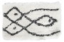 DKD Home Decor Alfombra de Poliéster con Diseño de Rombos, 60x90x5 cm, Blanco/Gris/Negro