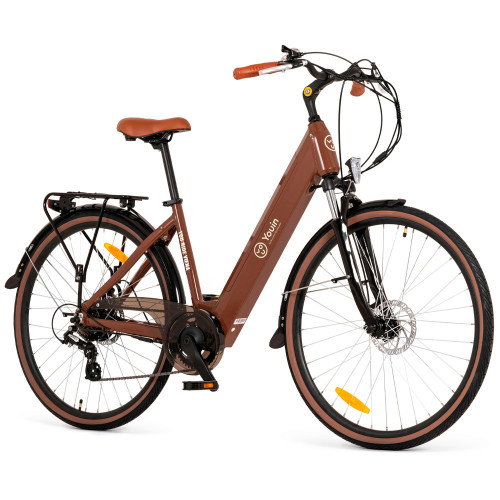 Youin BK2128O Ebike Viena Paseo Rueda 28" Batería Integrada y Extraible Ocre