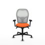 PIQUERAS Y CRESPO Silla de oficina Jorquera Naranja y Blanco