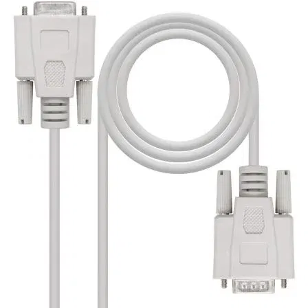 Nano Cable 10.14.0203 Cable Serie RS232 DB9 Macho - DB9 Hembra 3m Beige