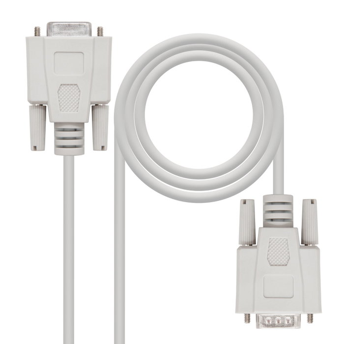 Nanocable Cable serie RS232 DB9 Macho a DB9 Hembra 3m - Beige Nanocable Cable serie RS232 DB9 Macho a DB9 Hembra 3m - Beige