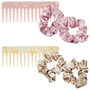 Cosmetic Club Juego de Peine y 2 Gomas de Pelo Satén Colores Surtidos