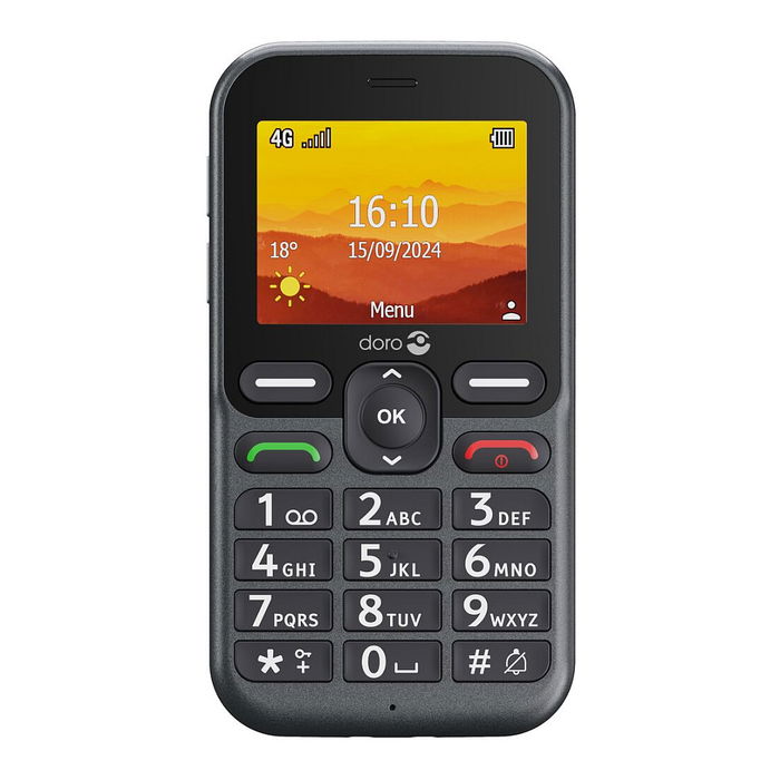 Doro Leva L10 graphite Teléfono Móvil Barra, Pantalla 2.4", Cámara 2MP, Batería 1150 mAh, Negro Doro Leva L10 graphite Teléfono Móvil Barra, Pantalla 2.4", Cámara 2MP, Batería 1150 mAh, Negro