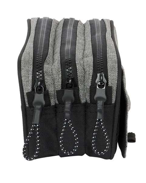 Portatodo Triple Eckō Unltd. Rhino Negro Gris 21,5 x 10 x 8 cm