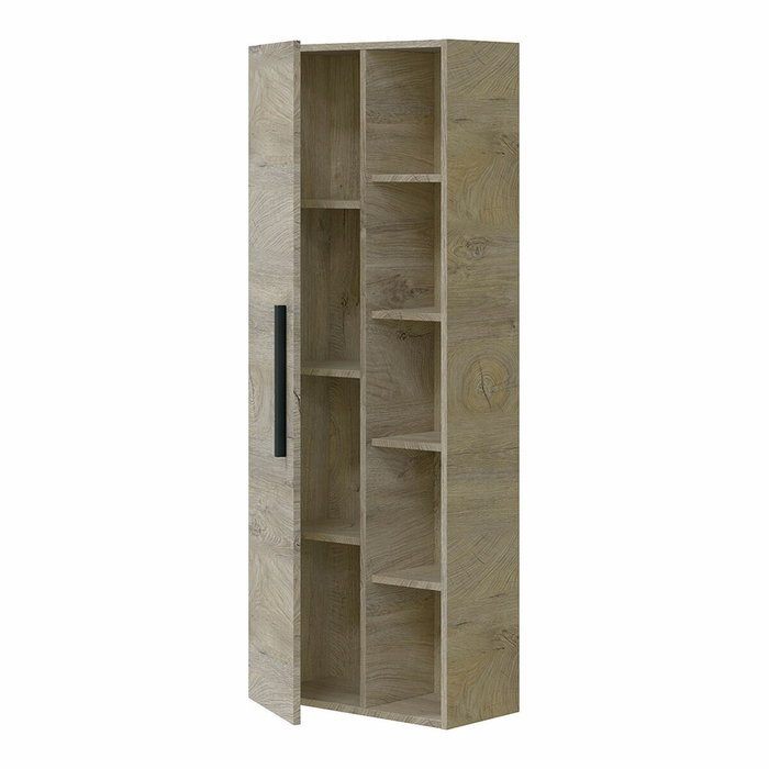 Forés/Arkit Columna de baño Athena color roble alaska con 1 puerta y estantes Forés/Arkit Columna de baño Athena color roble alaska con 1 puerta y estantes