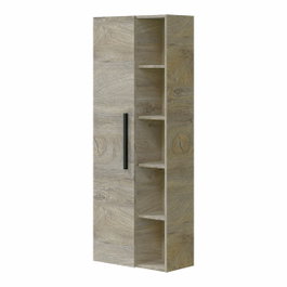 Forés/Arkit Columna de baño Athena color roble alaska con 1 puerta y estantes