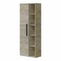 Forés/Arkit Columna de baño Athena color roble alaska con 1 puerta y estantes