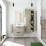 Forés/Arkit Columna de baño Athena color roble alaska con 1 puerta y estantes