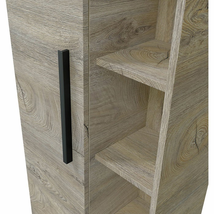Forés/Arkit Columna de baño Athena color roble alaska con 1 puerta y estantes Forés/Arkit Columna de baño Athena color roble alaska con 1 puerta y estantes