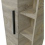 Forés/Arkit Columna de baño Athena color roble alaska con 1 puerta y estantes