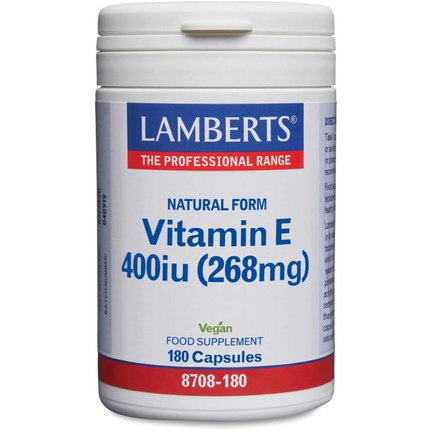LAMBERTS Vitamina E Natural 400 UI 180 Cápsulas
