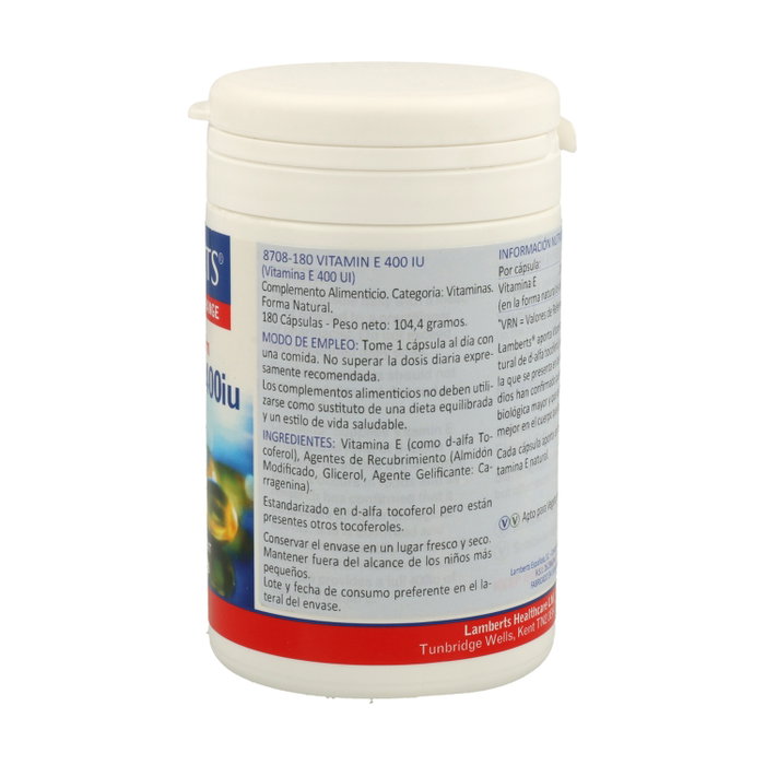 Lamberts Vitamina E Natural 400 UI 180 cápsulas