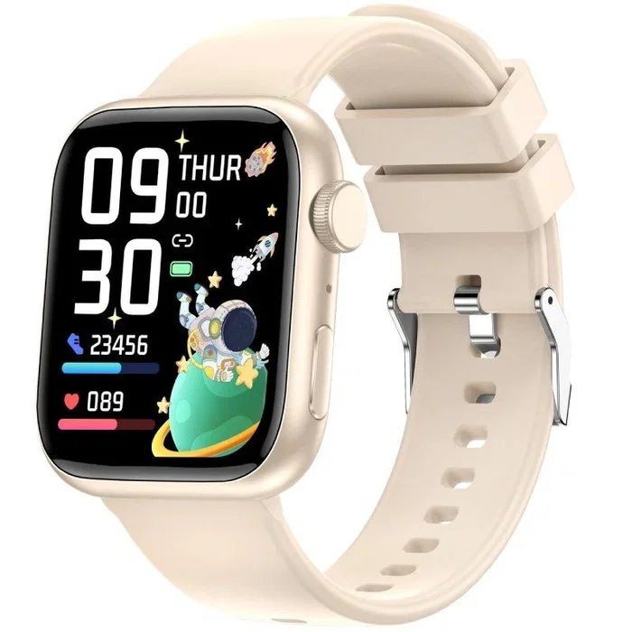 Forever IGo Watch 3 JW-500 Smartwatch con Notificaciones, Monitoreo de Frecuencia Cardíaca, Modos Deportivos y Pantalla de 1.83' - Color Marfil