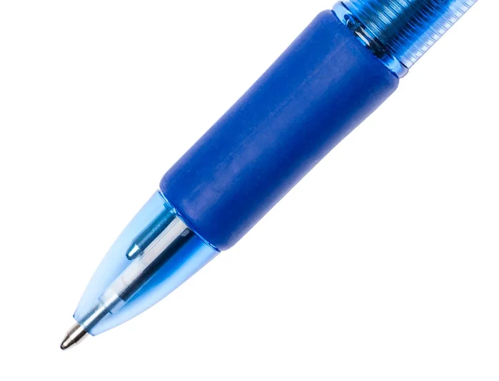 Q-connect Bolígrafo 4 en 1 Retráctil con 4 Colores y Sujeción de Caucho, Tinta Azul