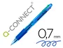 Q-connect Bolígrafo 4 en 1 Retráctil con 4 Colores y Sujeción de Caucho, Tinta Azul