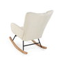 Versa Mecedora con Reposabrazos Beige 92x90 cm Madera Metal Poliester
