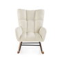 Versa Mecedora con Reposabrazos Beige 92x90 cm Madera Metal Poliester