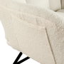 Versa Mecedora con Reposabrazos Beige 92x90 cm Madera Metal Poliester