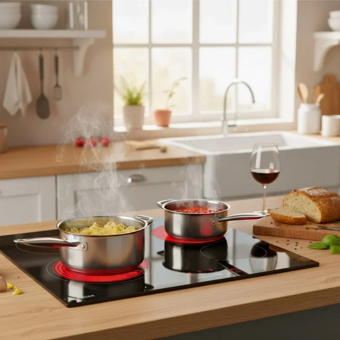 Haeger Placa de Vitrocermica VH-004.001A Negro 59 cm 4 Zonas