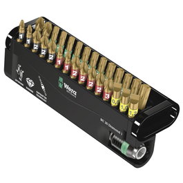 Wera Bit-Check 30 Diamond 1 - Juego de 30 puntas Phillips, Pozidriv, Torx