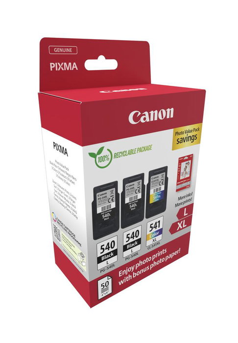 Canon Multipack de Cartuchos de Tinta PG-540L/CL-541XL con Papel Fotográfico