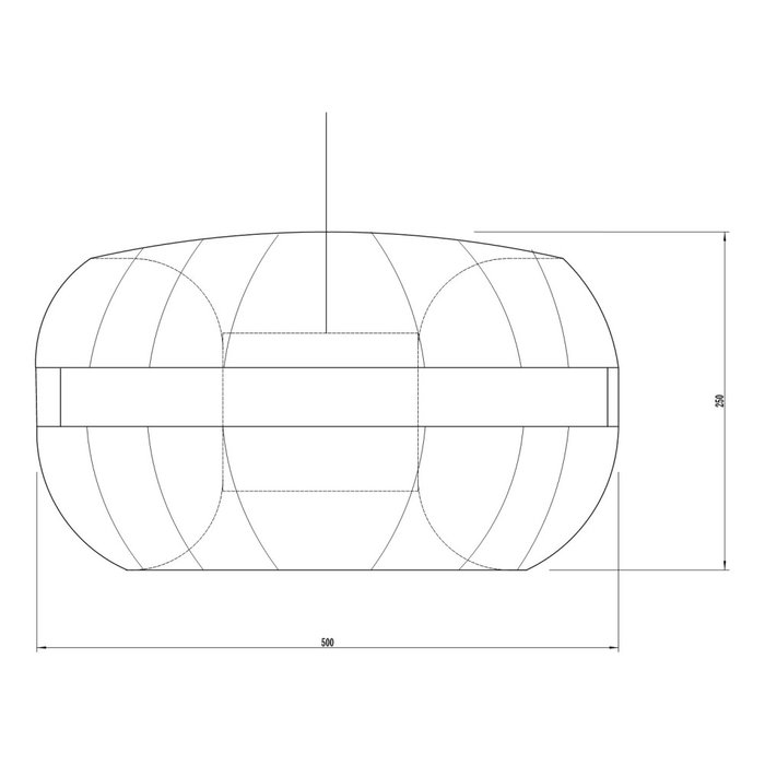 SKD Lámpara Colgante Burgas de Bambú Ø500 x 250 mm