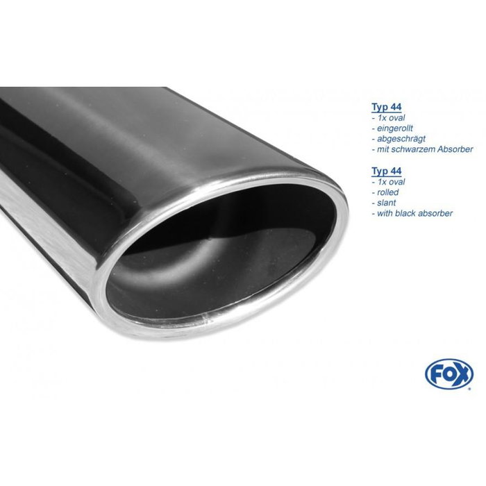 Fox Porsche Cayenne Silencioso Trasero Derecha-Izquierda - 2x90, Tipo 13 Ri, FXPO100013-748