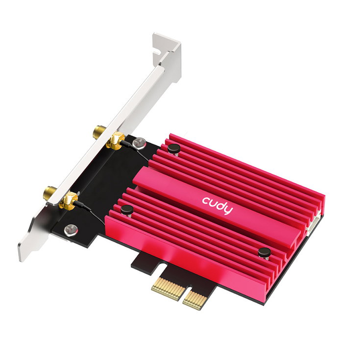 Cudy WE9300S Adaptador Wi-Fi 7 PCI Express Interno, 5765 Mbps, Tribanda 2.4/5/6 GHz, Bluetooth 5.4, 2 Antenas Externas, para PC Cudy WE9300S Adaptador Wi-Fi 7 PCI Express Interno, 5765 Mbps, Tribanda 2.4/5/6 GHz, Bluetooth 5.4, 2 Antenas Externas, para PC