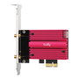 Cudy WE9300S Adaptador Wi-Fi 7 PCI Express Interno, 5765 Mbps, Tribanda 2.4/5/6 GHz, Bluetooth 5.4, 2 Antenas Externas, para PC