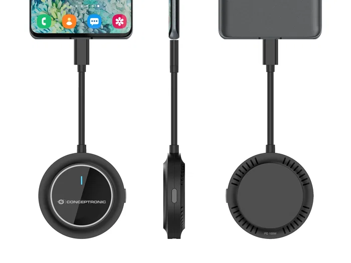 Conceptronic ATHERIC01B Adaptador de Pantalla Inalámbrico HDMI/USB-C a HDMI 5GHz 30m Full HD 1080p 60Hz Plug and Play Negro