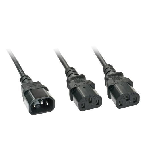 Lindy 30039 Cable de alimentación C14 a 2 x C13 de 2 m Lindy 30039 Cable de alimentación C14 a 2 x C13 de 2 m