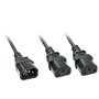 Lindy Cable Divisor IEC C14 a 2 x IEC C13 de 2m para PC, Monitores y Equipos de Audio