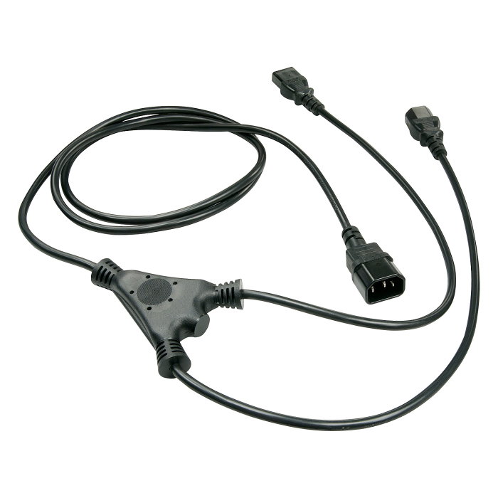 Lindy 30039 Cable de Alimentación Divisor IEC C14 a 2 x IEC C13, 2 m