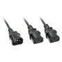 Lindy 30039 Cable de Alimentación Divisor IEC C14 a 2 x IEC C13, 2 m