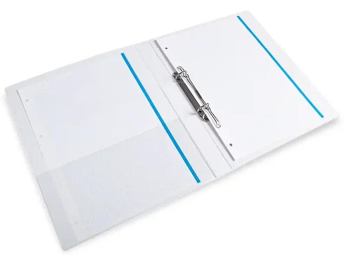 Liderpapel Carpeta canguro de 2 anillas mixtas 16mm Blanco A4