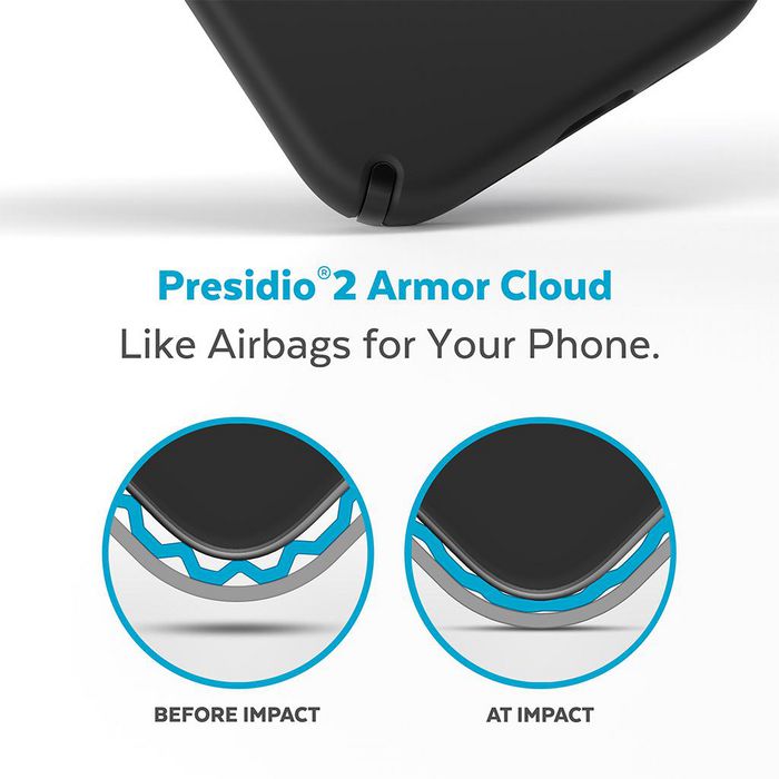 Speck Presidio 2 Pro Funda para iPhone 14 Pro Max, Protección contra Caídas de 4 Metros, Compatible con MagSafe, Antimicrobiano, Negro