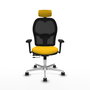 PIQUERAS Y CRESPO Silla de oficina Jorquera con mecanismo Sincro/Traslack, Amarillo y Negro