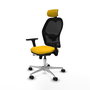 PIQUERAS Y CRESPO Silla de oficina Jorquera con mecanismo Sincro/Traslack, Amarillo y Negro