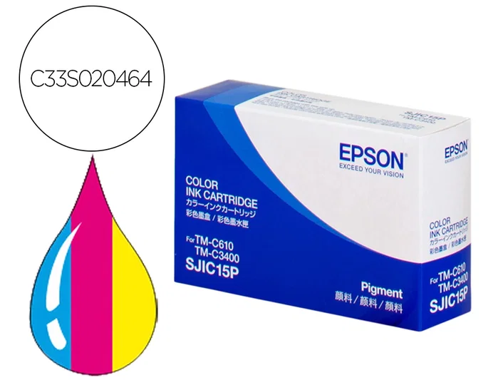 Epson SJIC15P C33S020464 Cartucho de Tinta de 3 Colores Epson SJIC15P C33S020464 Cartucho de Tinta de 3 Colores