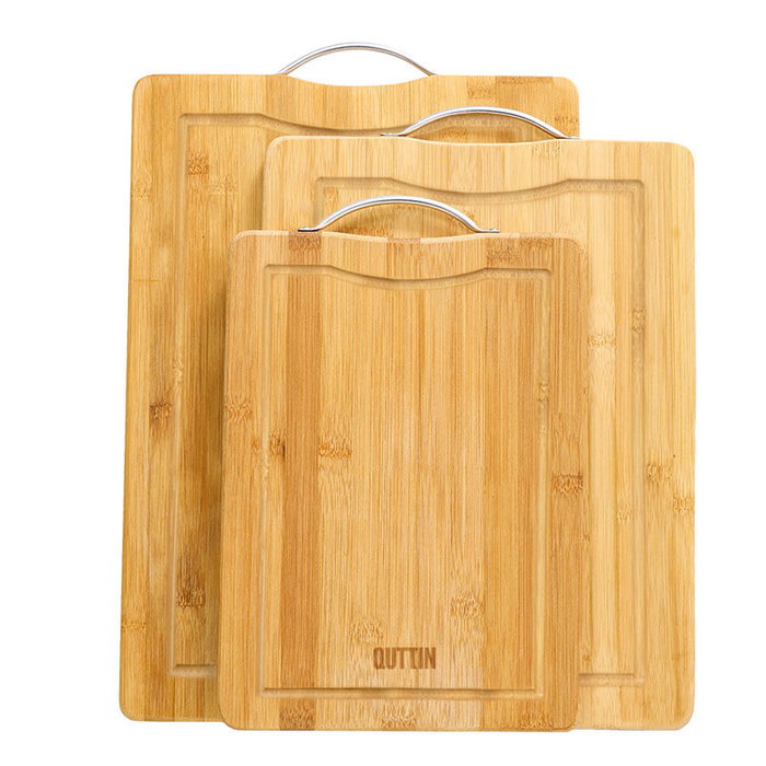 Quttin Tabla Cortar Bambú/Metal 38 x 28 x 1.8 cm (12 Unidades)