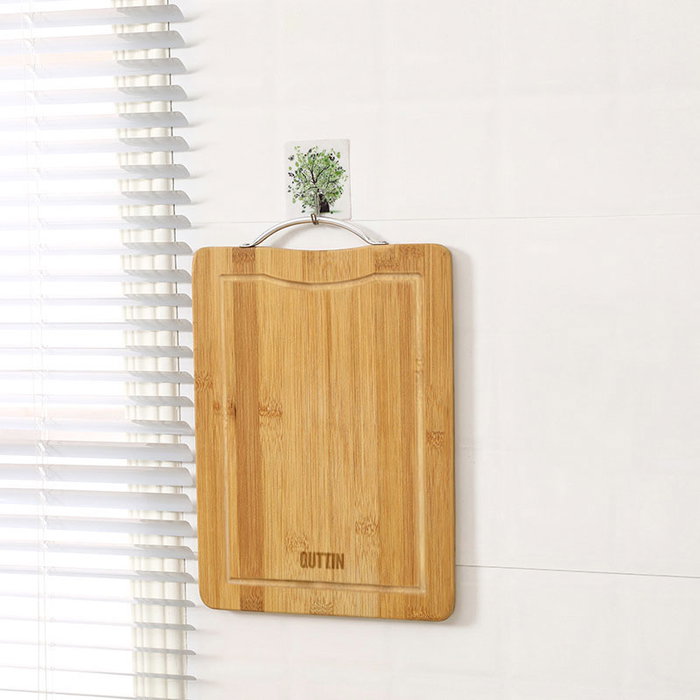 Quttin Tabla Cortar Bambú/Metal 38 x 28 x 1.8 cm (12 Unidades)