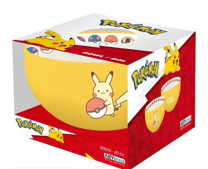 Abystyle Bowl Pokémon Pikachu Electric Type, Cerámica Stoneware 600 ml, apto Lavavajillas y Microondas