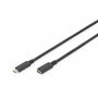 Digitus Cable de extensión USB 2.0 Tipo C a Tipo C, 1,5 m, Negro