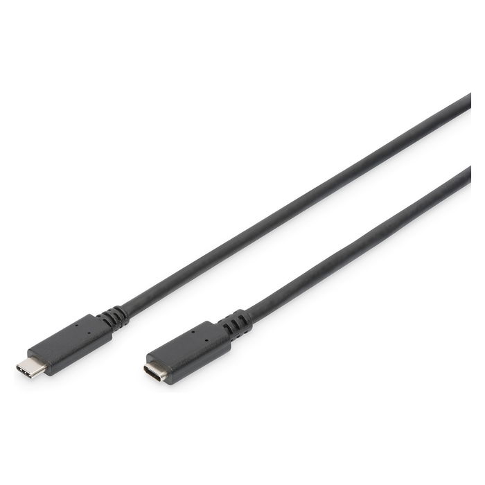 Digitus Cable Extensor/Alargador USB 2.0 Tipo C Macho a Tipo C Hembra 1.5 Metros, Velocidad 480 Mbps, Negro Digitus Cable Extensor/Alargador USB 2.0 Tipo C Macho a Tipo C Hembra 1.5 Metros, Velocidad 480 Mbps, Negro
